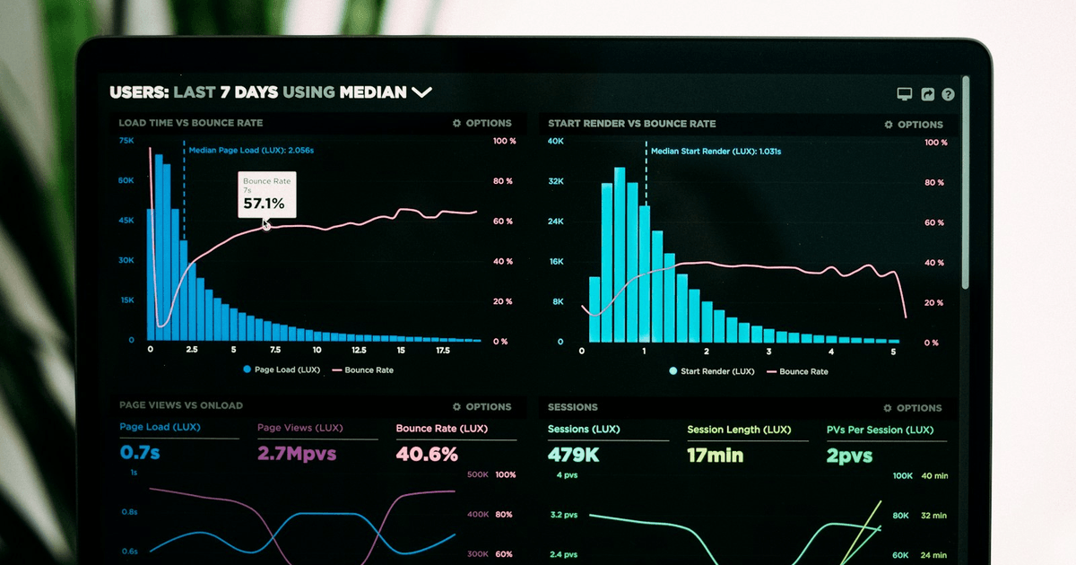 Website performance dashboard showing Core Web Vitals metrics and page speed analytics