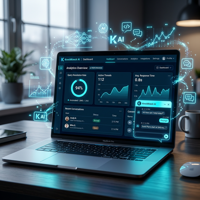 KnockKnock AI chatbot SaaS dashboard