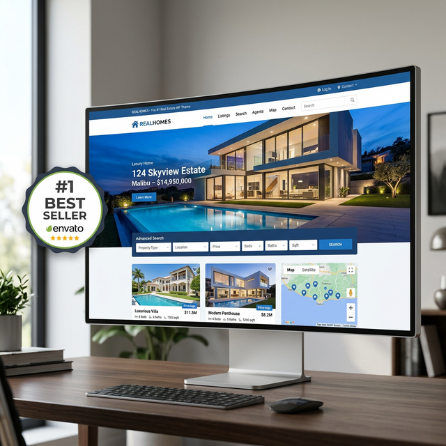 RealHomes #1 bestselling real estate WordPress theme